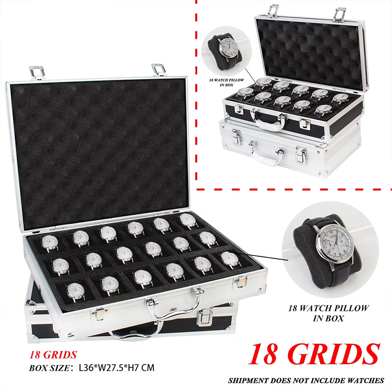 Luxury Watch Collection Box - Portable 18 Girds Luxury Premium Quality