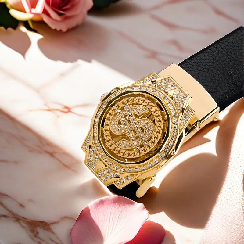 Luxury Watch In China - New Luxury Golden Watch Buckle Brown