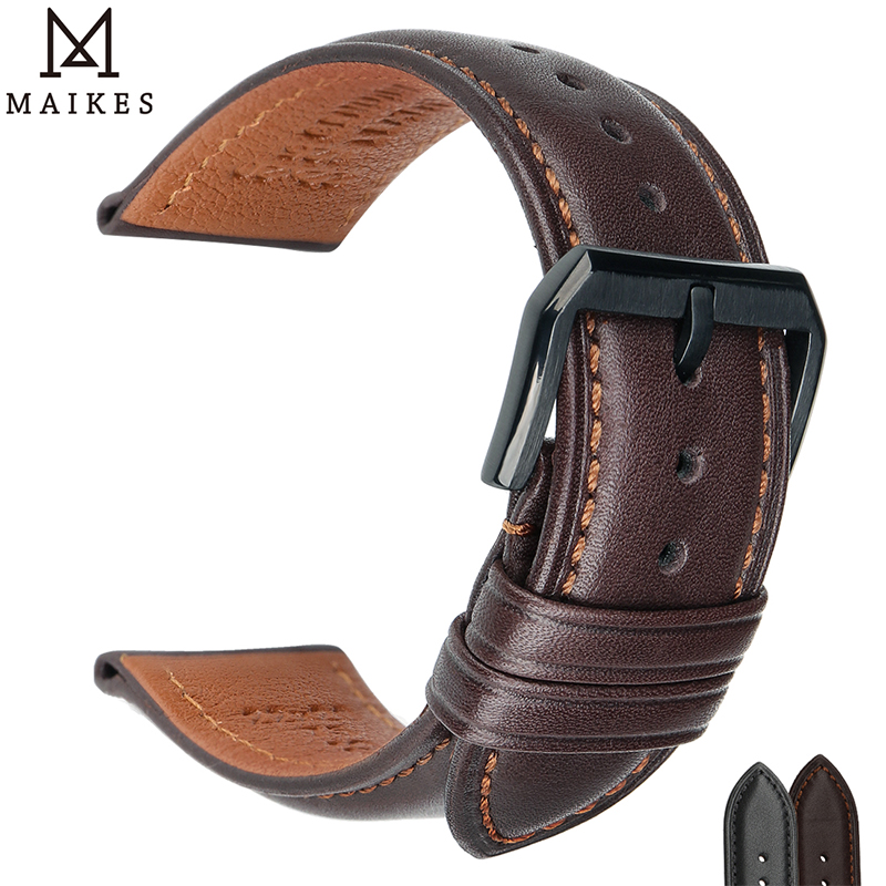 Luxury Watch Casio - MAIKES luxury Genuine Leather Watch Bands