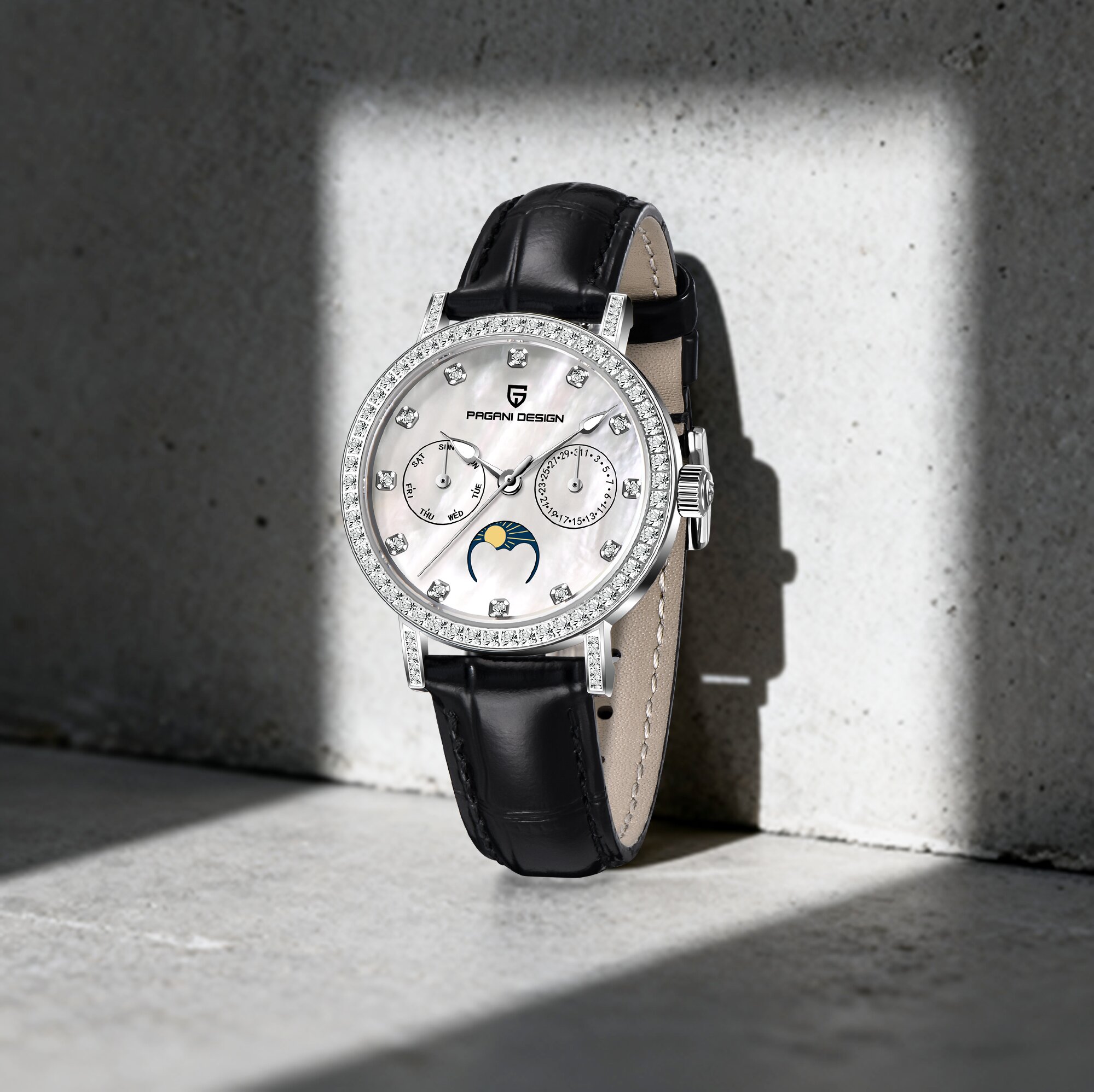 Sapphire Crystal Display - PAGANI DESIGN Elite Luxury Lady Quartz