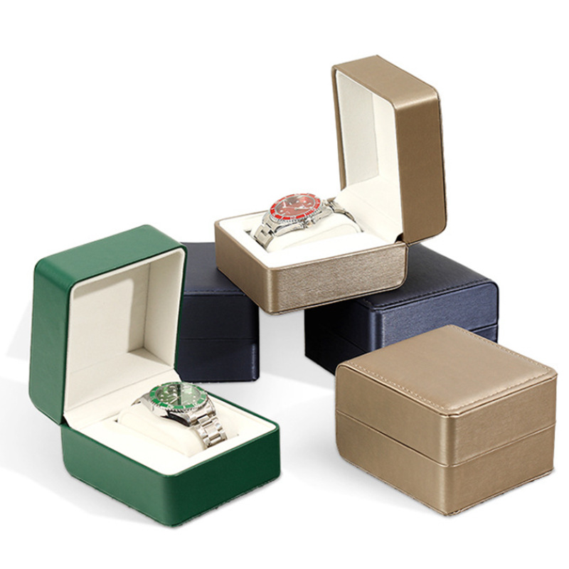 Luxury Watch Collection Box - Single PU Leather Watch Box Flip-Top