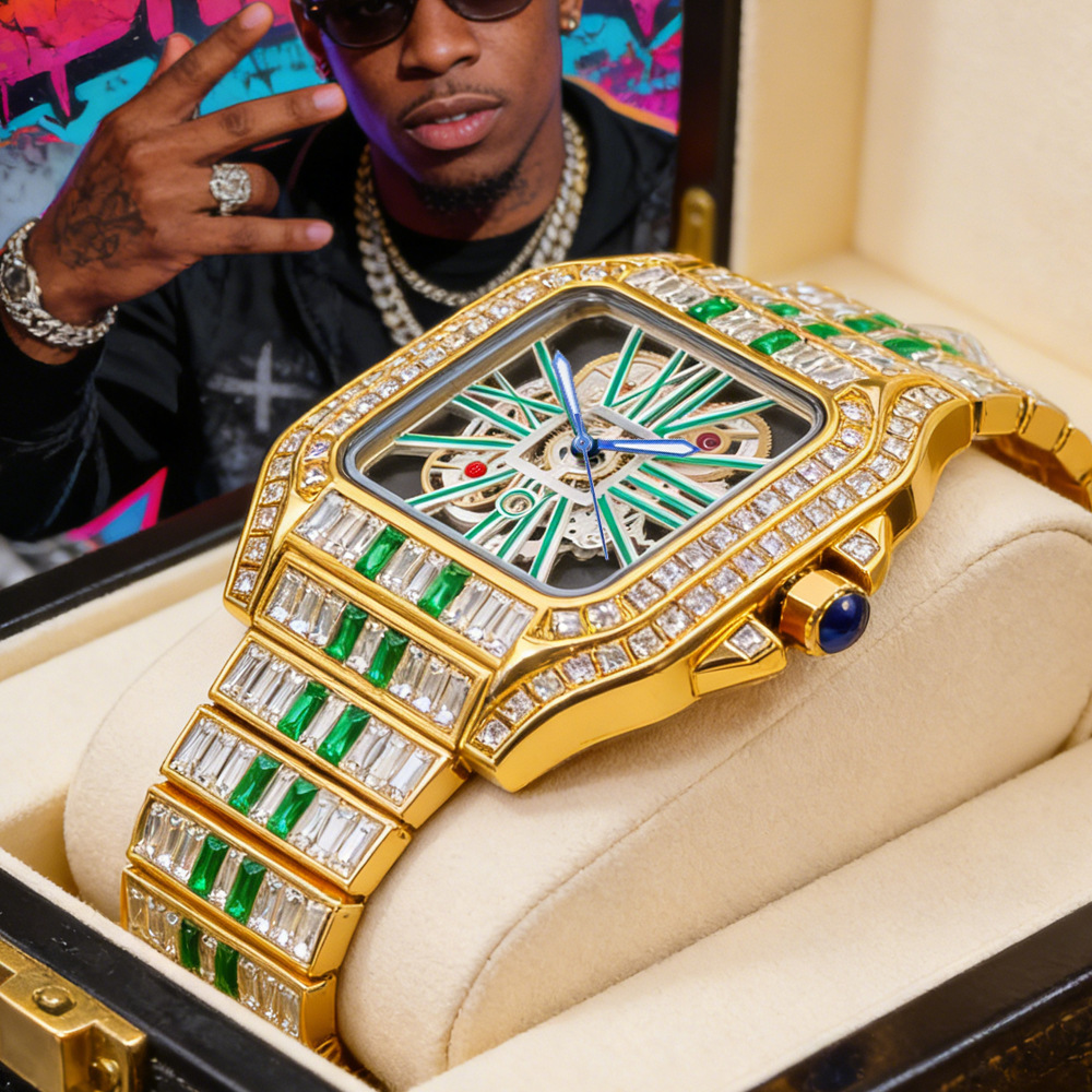 Luxury Watch And Jewelry Brand - Hollow Luxury Bling Quartz Wristwatch Man
