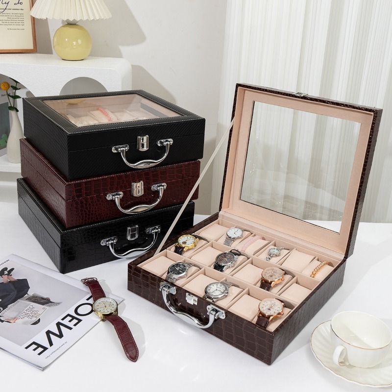 Retro Watch Storage Box Leathe - Luxury Watch Collection Box review and price