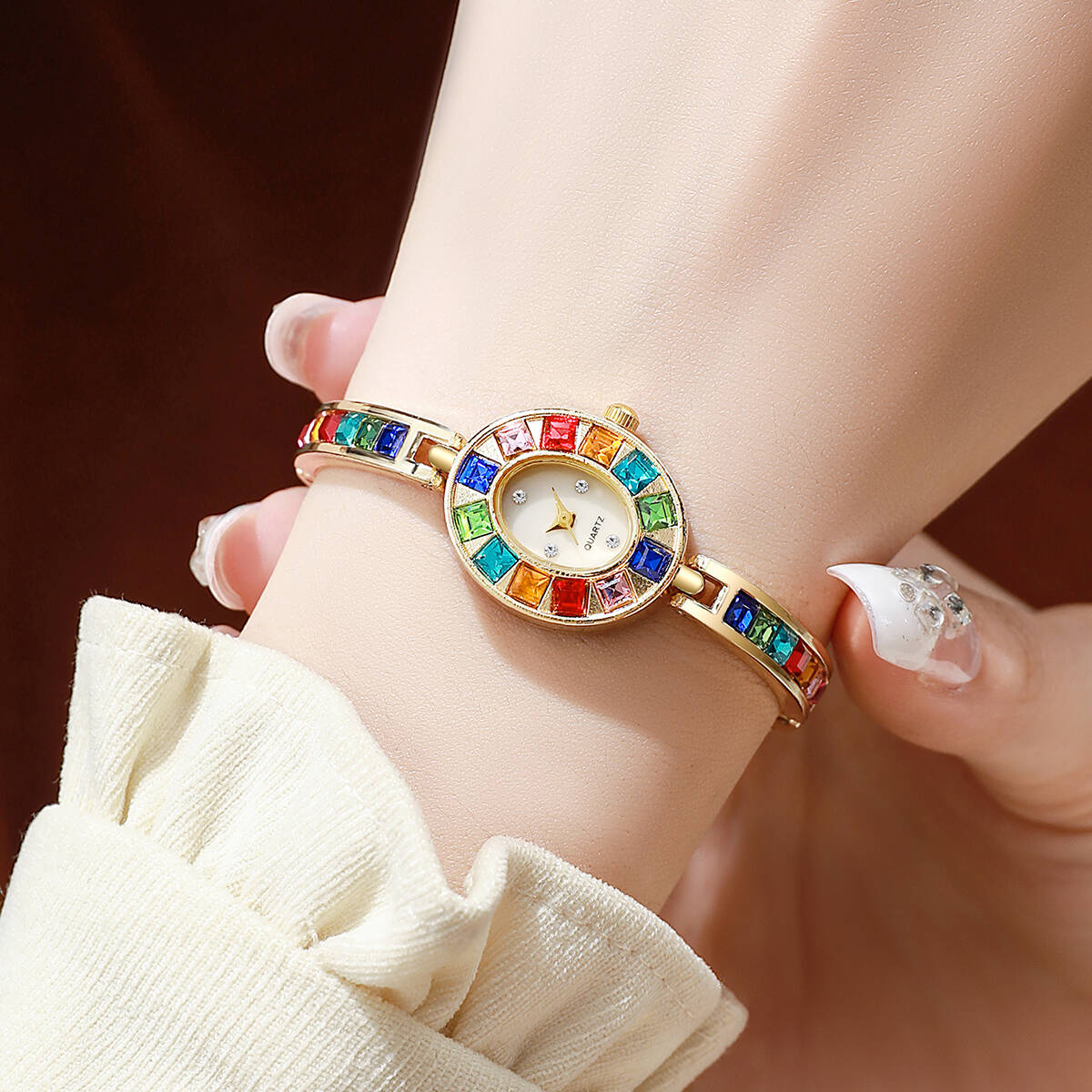2PCS/Set Luxury Rhinestone Wom - Ladies Luxury Watch review and price