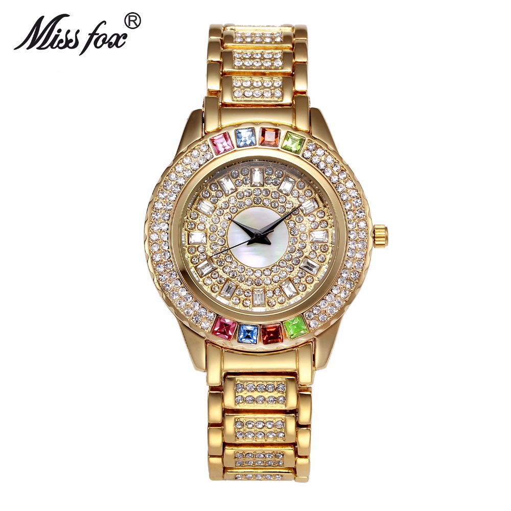 MISSFOX Ladies Gold Party Watc - Luxury Watch In China review and price