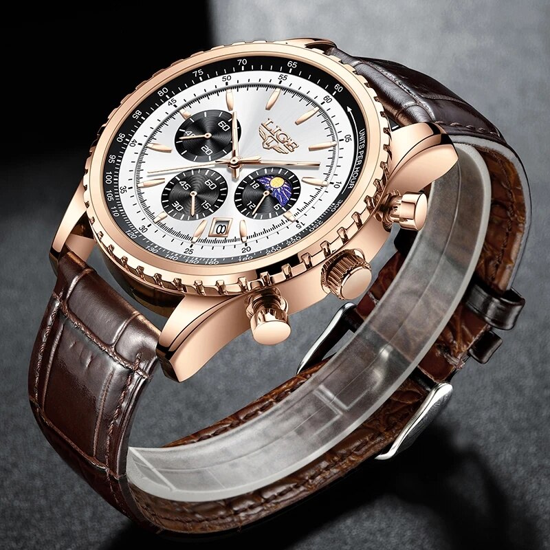 LIGE New Mens Watches Top Bran - Luxury Watch Collection Box review and price
