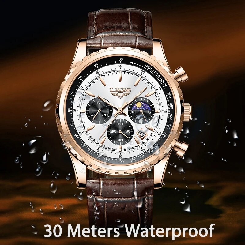 LIGE New Mens Watches Top Bran - Luxury Watch Collection Box review and price