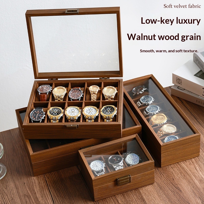 Black Walnut Wood Grain Watch  - Luxury Watch Collection Box review and price
