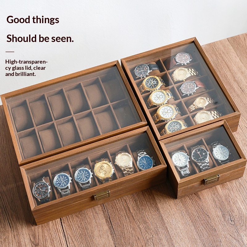 Black Walnut Wood Grain Watch  - Luxury Watch Collection Box review and price