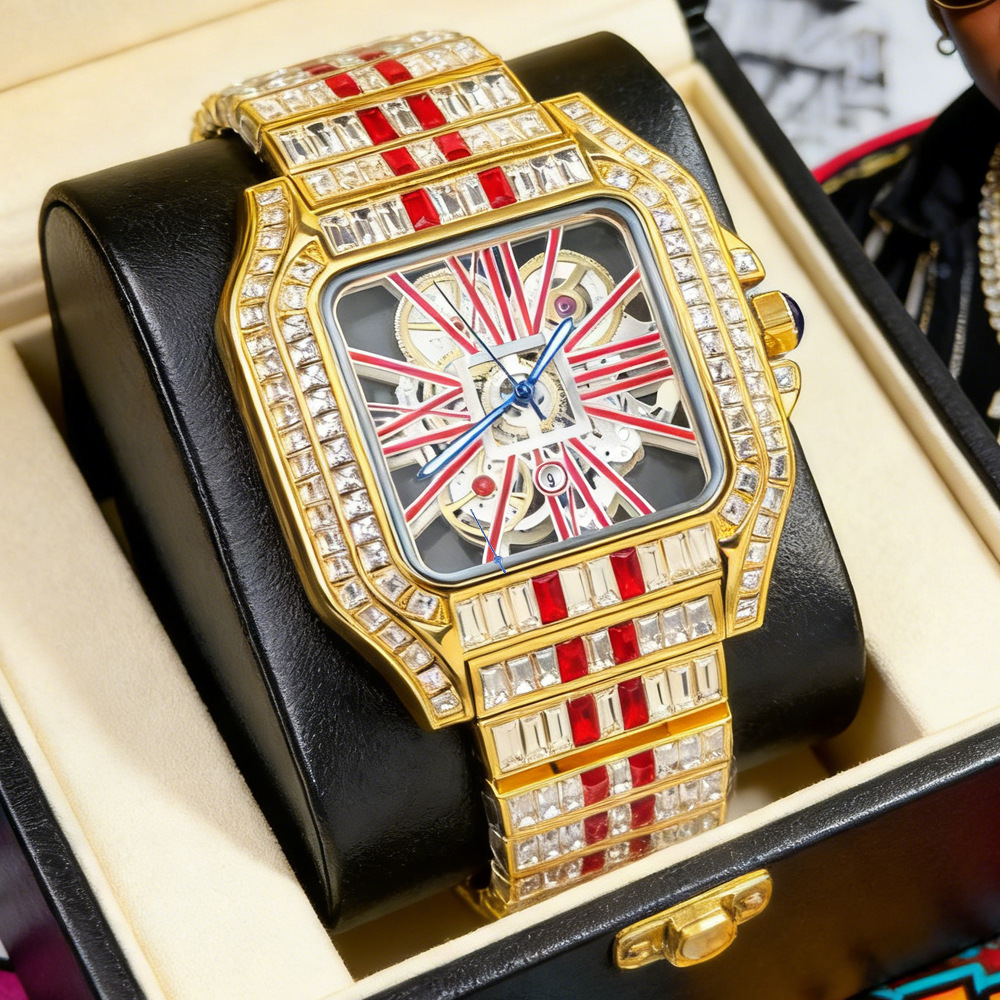 Hollow Luxury Bling Quartz Wri - Luxury Watch And Jewelry Brand review and price