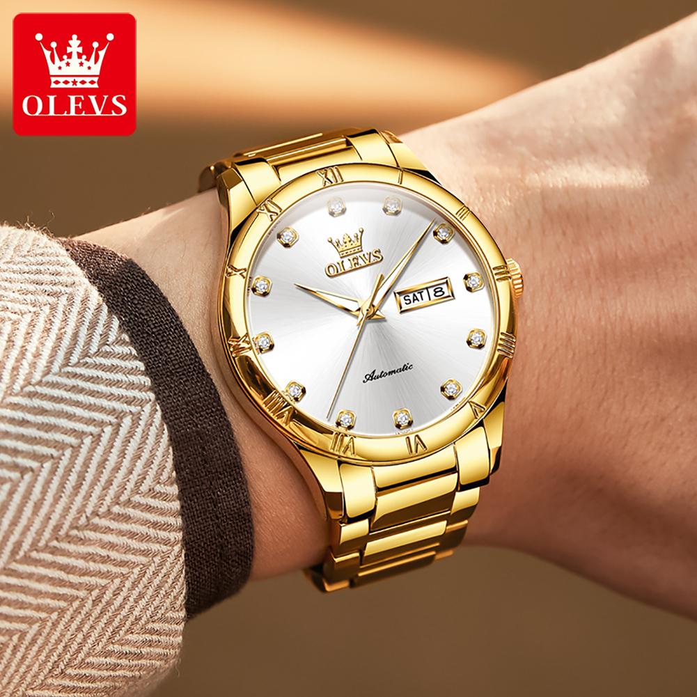 OLEVS Men's Watches Luxury Cas - Luxury Watch Display review and price