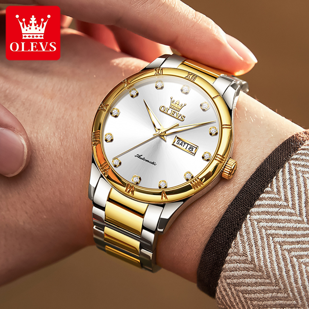 OLEVS Men's Watches Luxury Cas - Luxury Watch Display review and price