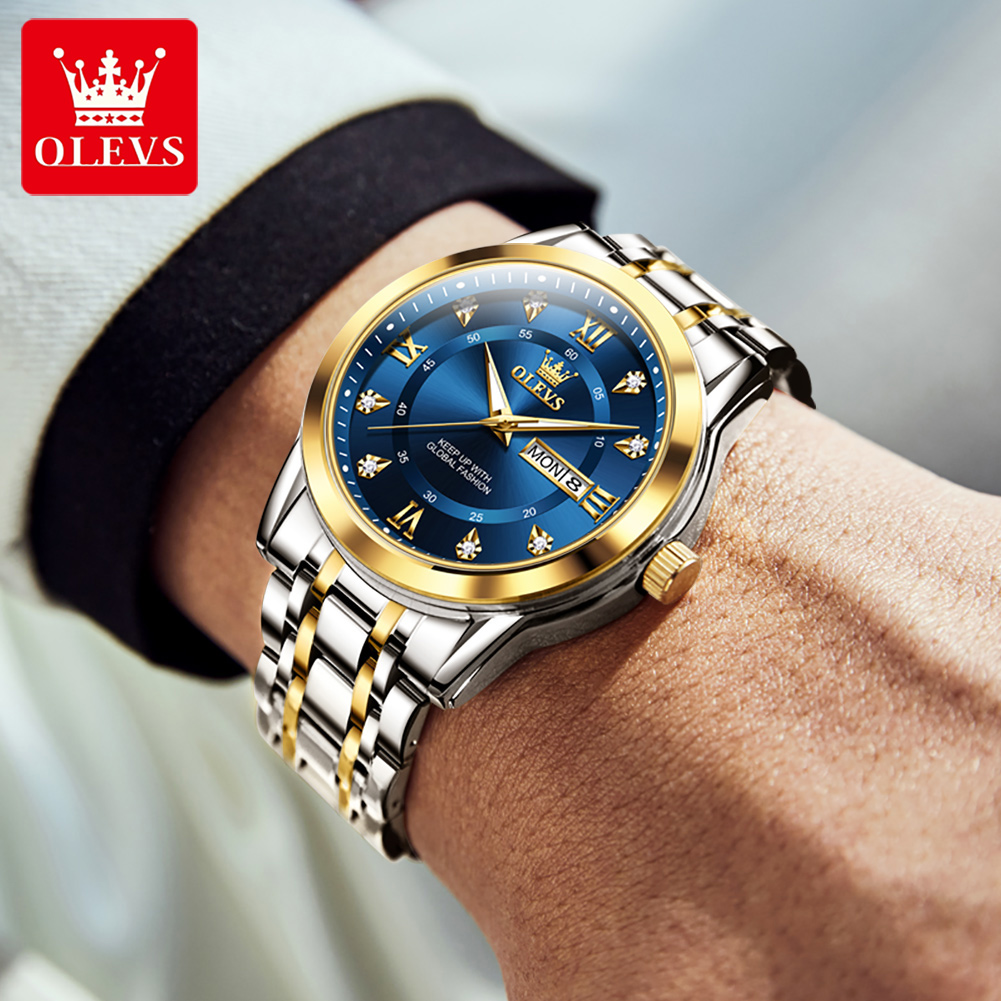 OLEVS Brand Fashion men's watc - Luxury Watch Display review and price