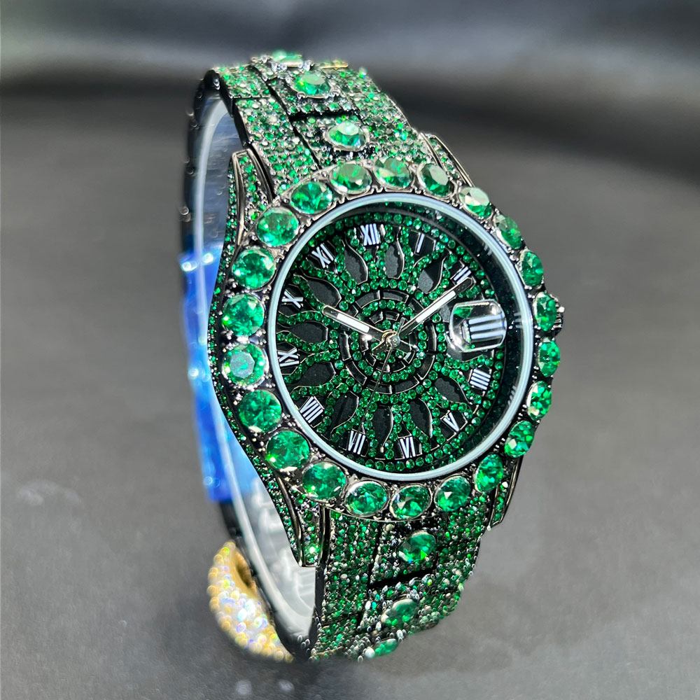 Green Diamond Watch For Men Br - Luxury Watch And Jewelry Brand review and price