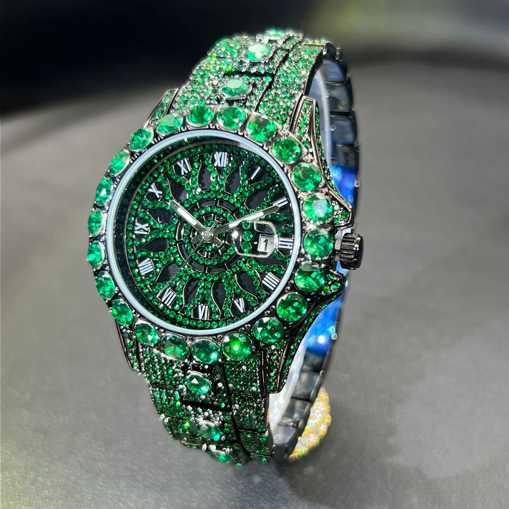 Green Diamond Watch For Men Br - Luxury Watch And Jewelry Brand review and price