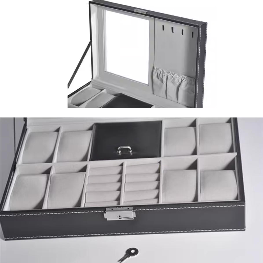 Leather Watch Box Multi-Functi - Luxury Watch And Jewelry Brand review and price
